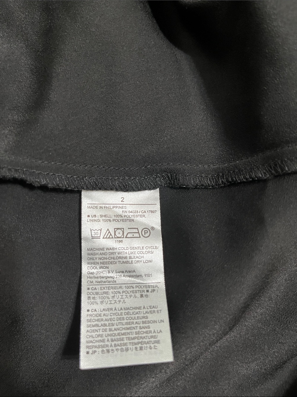 Banana Republic Black Short-Sleeve V-Neck A-Line Dress - Picture 7 of 9
